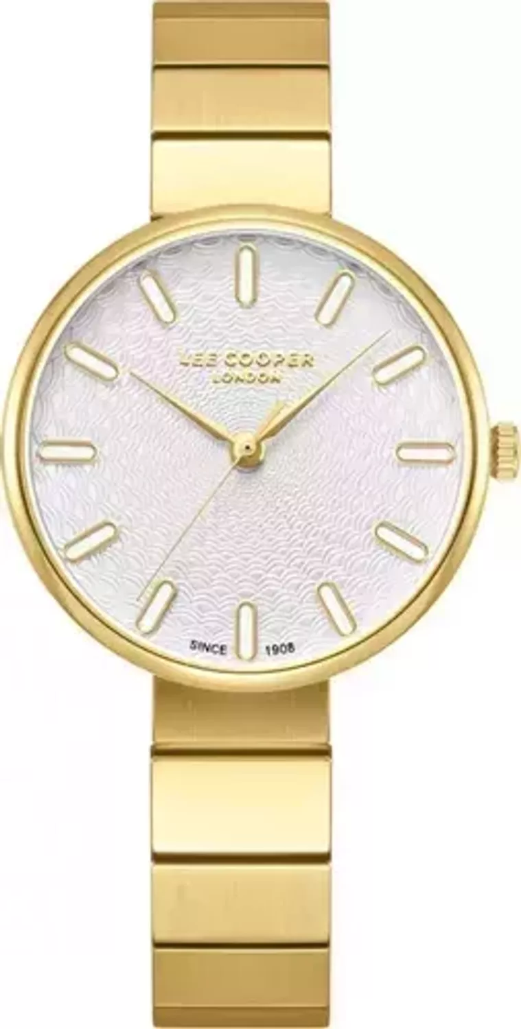 Zegarek damski na złotej bransolecie Lee Cooper LC08069.130 to elegancki zegarek✓ Zegarki Lee Cooper✓ Modny zegarek✓ Autoryzowany sklep✓ Kurier Gratis 24h✓ Gwarancja najniższej ceny✓Pomysł na prezent 🎁  1.webp