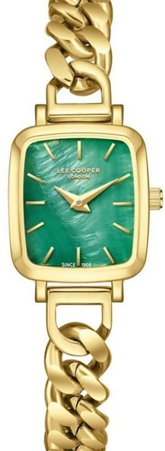 Zegarek damski Lee Cooper LC08130.170 – zielona tarcza, złota bransoleta, fashion (3).jpg
