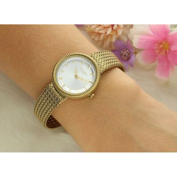 Zegarek damski Lee Cooper LC08136.130, złota bransoleta mesh, srebrna tarcza, elegancki i ponadczasowy, idealny do wiosennych i codziennych stylizacji2.jpg