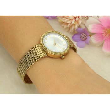 Zegarek damski Lee Cooper LC08136.130, złota bransoleta mesh, srebrna tarcza, elegancki i ponadczasowy, idealny do wiosennych i codziennych stylizacji3.jpg