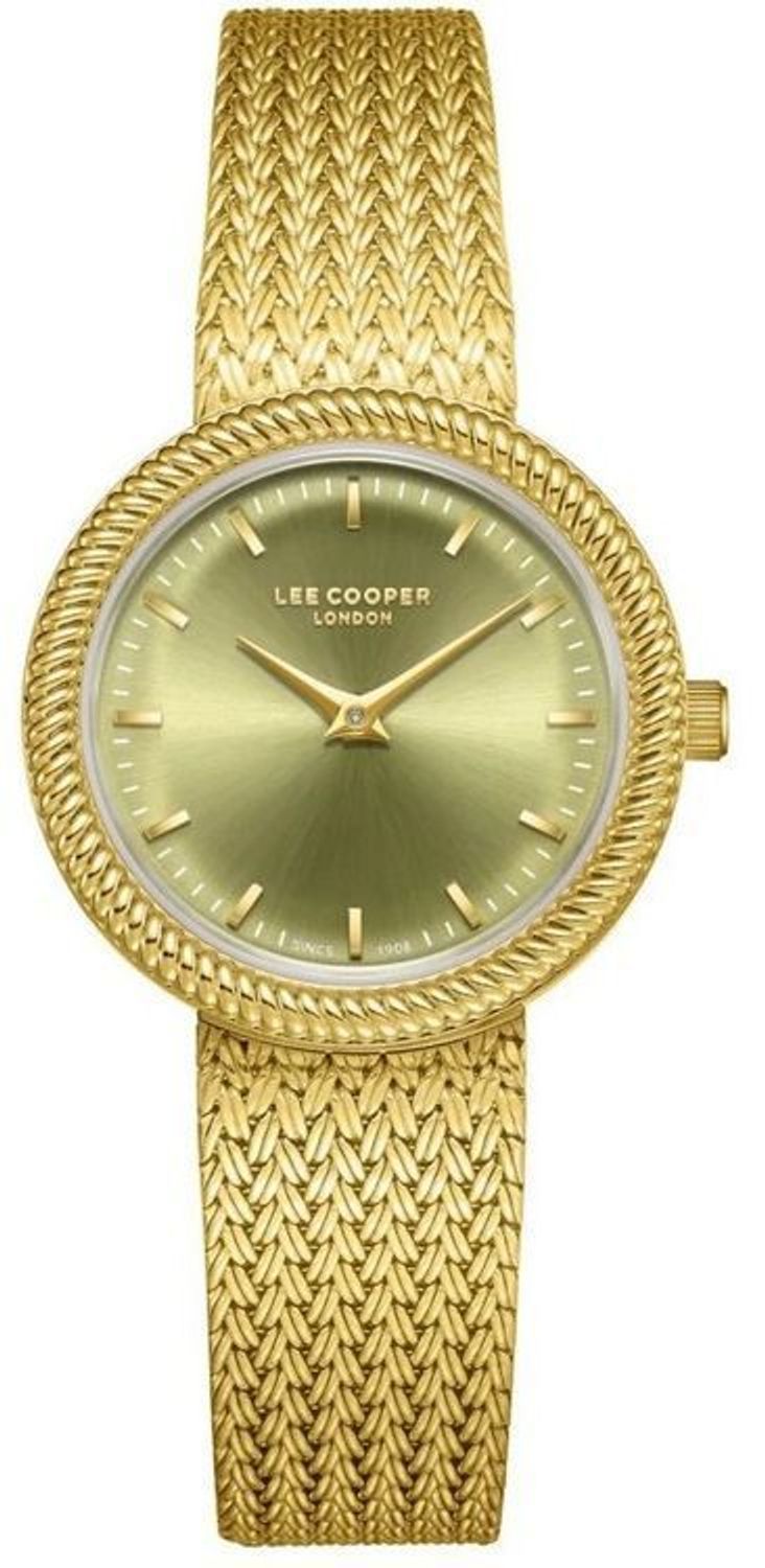 Zegarek damski Lee Cooper LC08136.170 – zielona tarcza, złota bransoleta mesh, fashion Spring 25 (2).jpg
