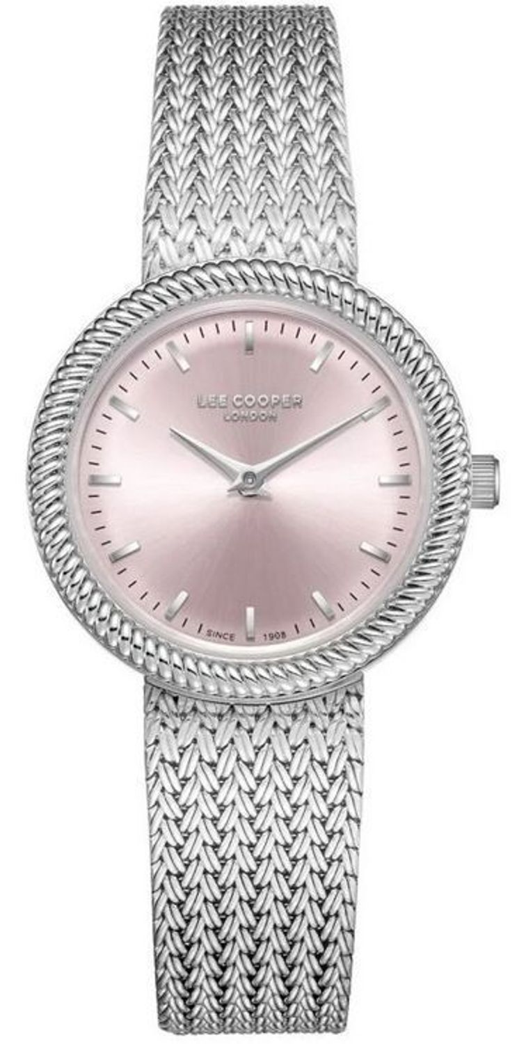 Zegarek damski Lee Cooper LC08136.370 – srebrna mesh bransoleta, beżowa tarcza, kolekcja Spring 25 (2).jpg