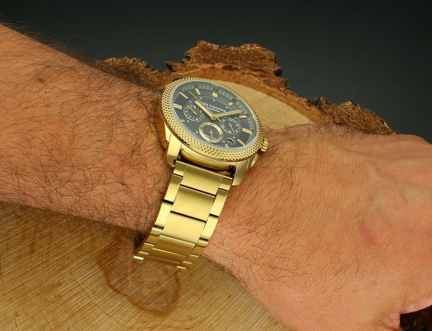 Zegarek Męski Lee Cooper LC08177.160 Złoty Grafitowy Fashion 42 mm (4).jpg