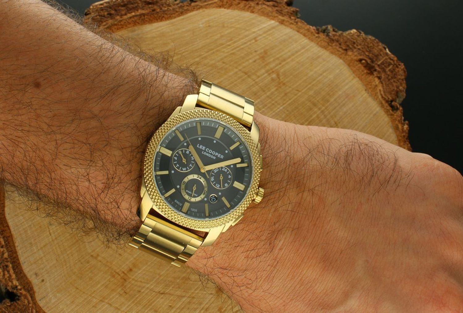 Zegarek Męski Lee Cooper LC08177.160 Złoty Grafitowy Fashion 42 mm (4).jpg