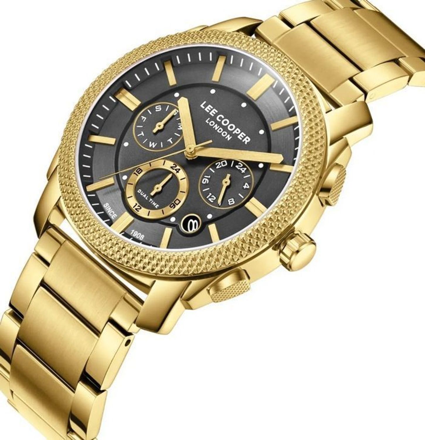 Zegarek Męski Lee Cooper LC08177.160 Złoty Grafitowy Fashion 42 mm (4).jpg