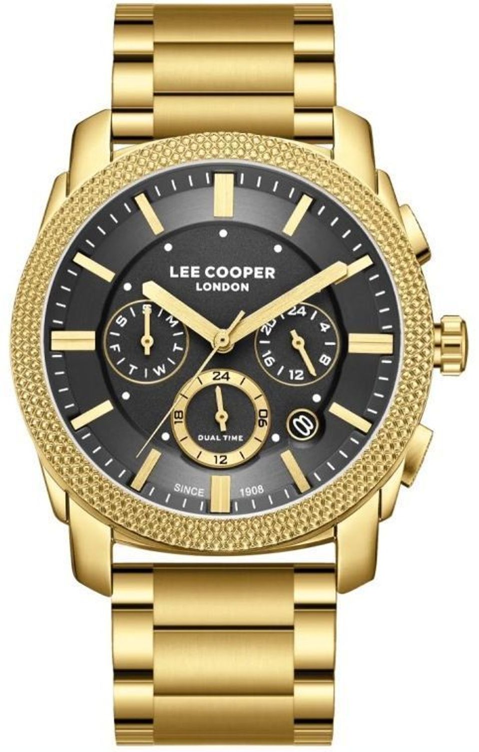 Zegarek Męski Lee Cooper LC08177.160 Złoty Grafitowy Fashion 42 mm (4).jpg