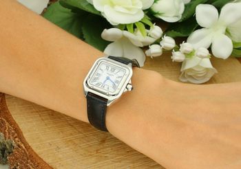Elegancki zegarek damski Lee Cooper LC08191.331 z czarnym paskiem i srebrną kopertą. Styl fashion, wysoka jakość, idealny na każdą okazję! (2).jpg