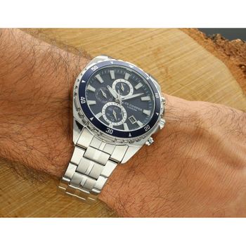 Zegarek męski Lee Cooper LC08217.390, granatowa tarcza, analogowy, stalowa bransoleta, koperta 44 mm, wodoszczelność WR 50. Stylowy i trwały dodatek.3.jpg