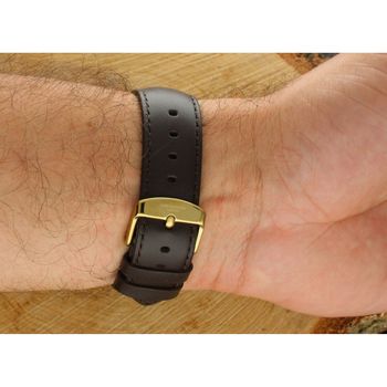 Zegarek męski Lee Cooper LC08235.142 z brązowym paskiem ze skóry naturalnej i złotą kopertą. Stylowy, elegancki i trwały zegarek idealny na co dzień i wyjątkowe okazje.4.jpg