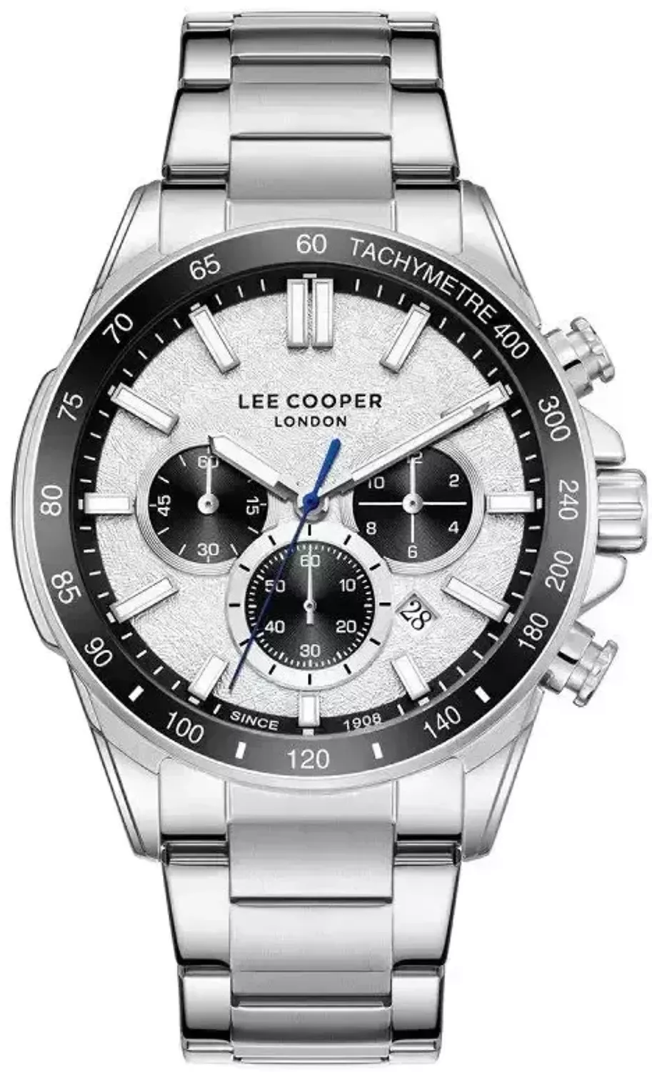 Ekskluzywny zegarek męski Lee Cooper LC08240.330, czarnystalowy, okrągła koperta, stalowa bransoleta, elegancki i nowoczesny dodatek do każdej stylizacji.1.webp