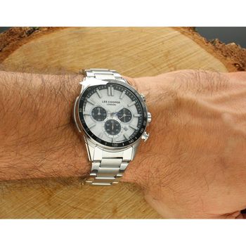Ekskluzywny zegarek męski Lee Cooper LC08240.330, czarnystalowy, okrągła koperta, stalowa bransoleta, elegancki i nowoczesny dodatek do każdej stylizacji.2.jpg