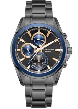 Zegarek męski Lee Cooper LC08249.650 grafitowy – elegancki model na stalowej bransolecie z czarną tarczą.jpg