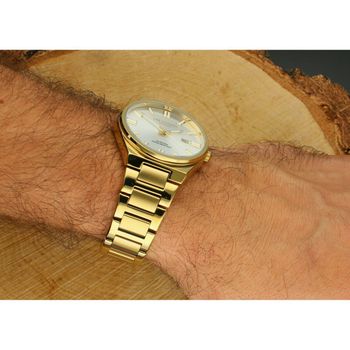 Zegarek męski Lee Cooper LC08262.130, złoty, analogowy, koperta 40 mm, stalowa bransoleta, datownik, wodoszczelność WR 50. Stylowy i trwały dodatek,3.jpg