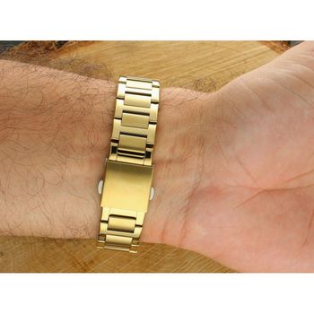 Zegarek męski Lee Cooper LC08262.130, złoty, analogowy, koperta 40 mm, stalowa bransoleta, datownik, wodoszczelność WR 50. Stylowy i trwały dodatek4.jpg