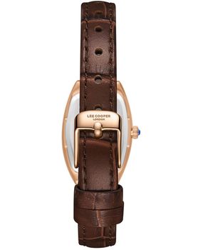 Zegarek damski Lee Cooper LC08315.462 prostokątny różowe złoto – skórzany pasek, elegancki fashion,.jpg