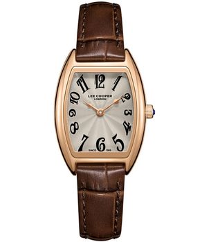 Zegarek damski Lee Cooper LC08315.462 prostokątny różowe złoto – skórzany pasek, elegancki fashion fashion.jpg