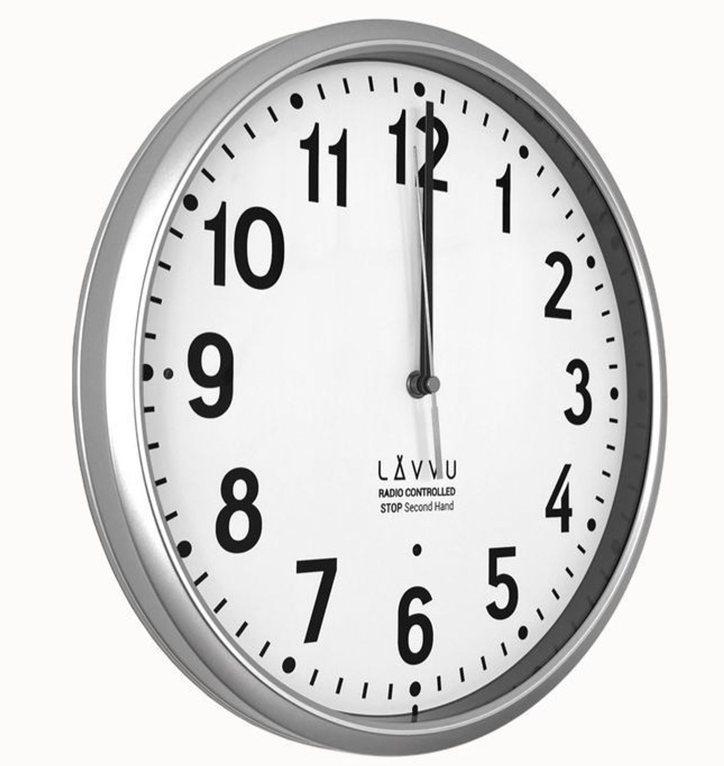 Zegar na ścianę Accurate Metallic Silver sterowany sygnałem radiowym LCR3010 (3).jpg