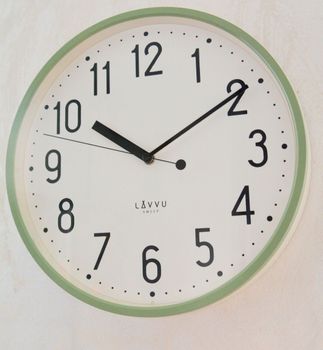 Zegar ścienny LAVVU zielony z płynącym sekundnikiem 30 cm LCS3001. Pastelowy zegar. Zegar pistacjowy (5).JPG