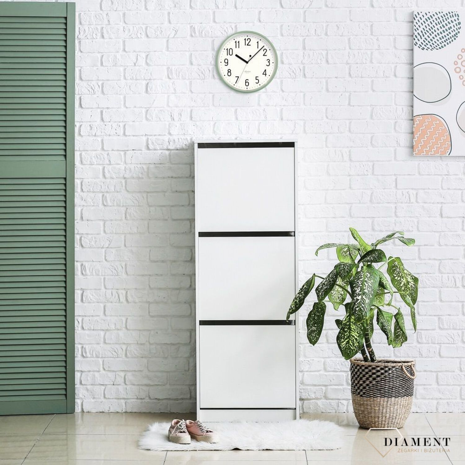 Zegar ścienny LAVVU zielony z płynącym sekundnikiem 30 cm LCS3001. Pastelowy zegar. Zegar pistacjowy. Zegar z płynącym sekundnikiem.  Zegarek ścienny z cichym mechanizmem. Ścienny zegar do pokoju. Zegar ścienny LAVVU na prezent.1.jpg