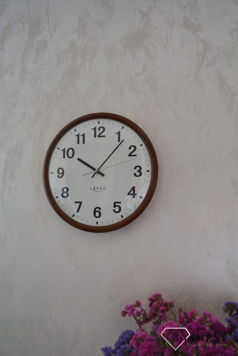 Zegar ścienny okrągły Lavvu brązowy LCS4041v.jpg