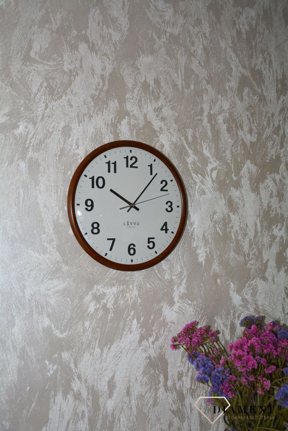 Zegar ścienny okrągły Lavvu brązowy LCS4041v.jpg