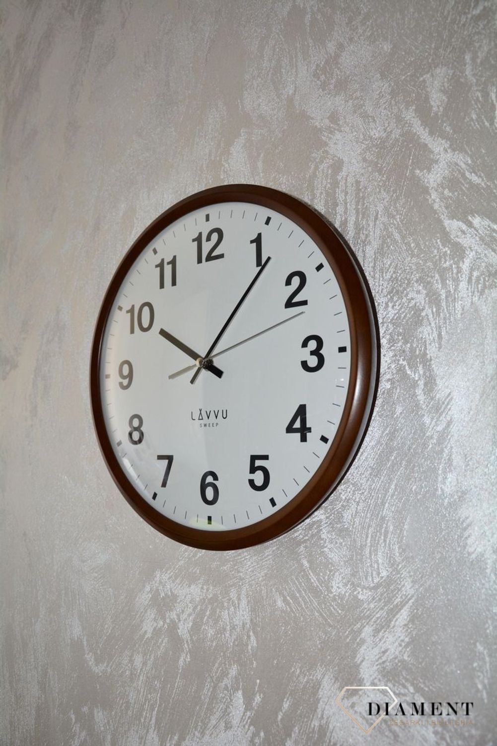 Zegar ścienny okrągły Lavvu brązowy LCS4041v.jpg