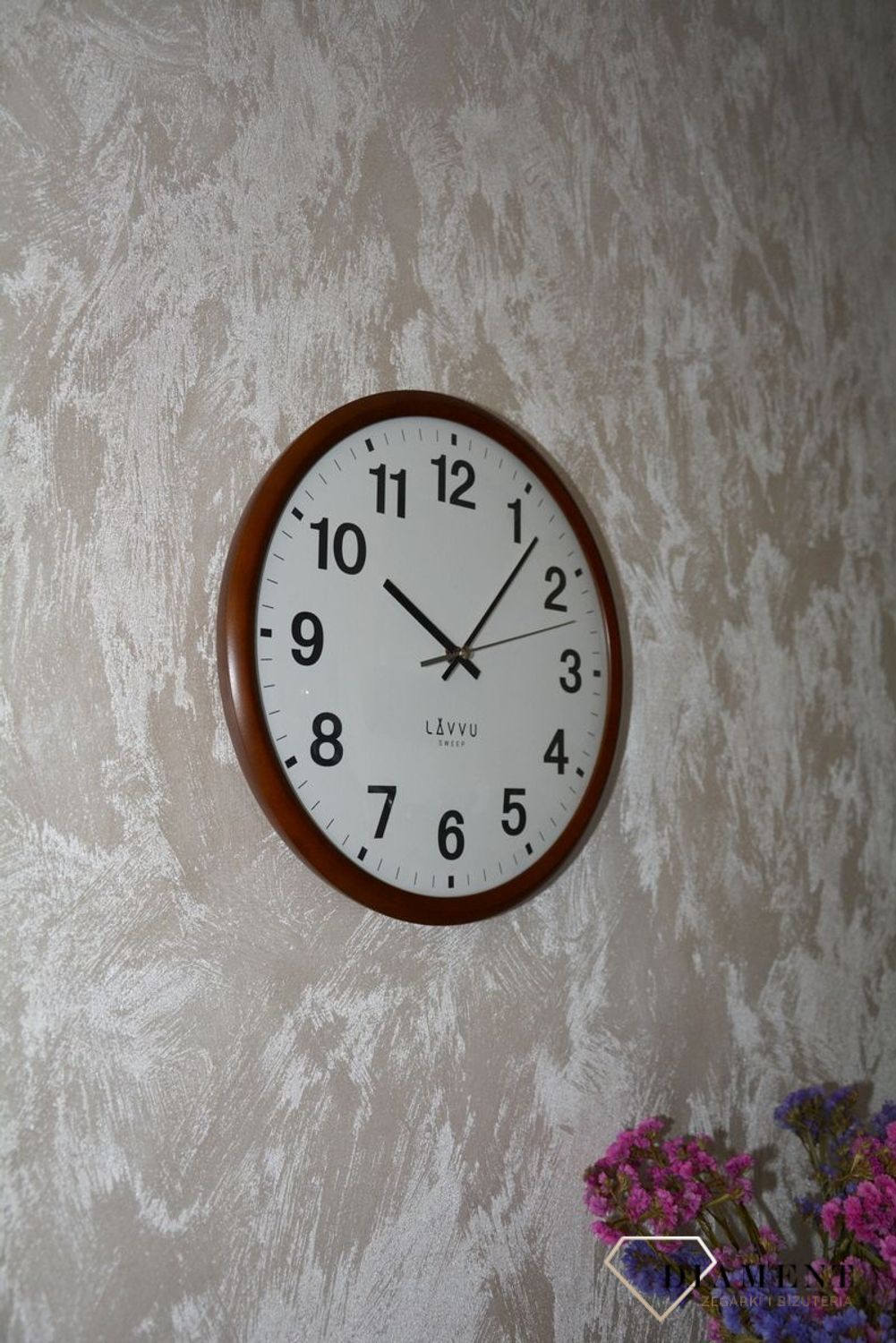 Zegar ścienny okrągły Lavvu brązowy LCS4041v.jpg