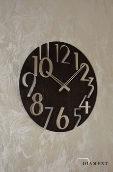 Zegar ścienny LAVVU STYLE Brown Wood LCT1010 Wood z drewna✓ zegar ścienny nowoczesny ✓zegary ścienne w sklepie z zegarami Zegarki-Diament.pl  (8).JPG