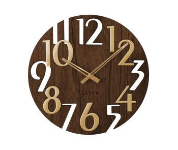 Ścienny zegar LAVVU STYLE Brown Wood LCT1011 Wood.png