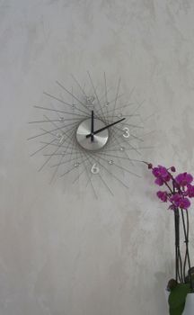 Zegar ścienny Lavvu z kryształkami 50 cm Crystal ✓Zegary ścienne✓ (1).JPG