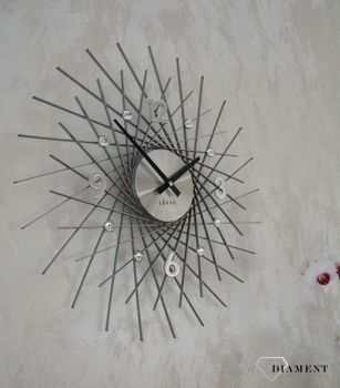 Zegar ścienny Lavvu z kryształkami 50 cm Crystal ✓Zegary ścienne✓Zegar ścienny z kryształkami✓Nowoczesne zegary✓ (2).JPG