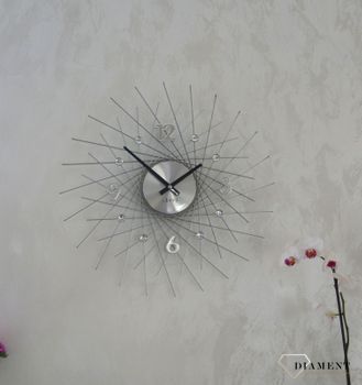 Zegar ścienny Lavvu z kryształkami 50 cm Crystal ✓Zegary ścienne✓Zegar ścienny z kryształkami✓Nowoczesne zegary✓ (3).JPG
