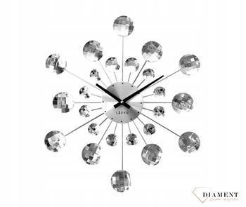 Zegar ścienny Lavvu z dużymi kryształkami 50 cm LAVVU ✓Zegary ścienne.jpg