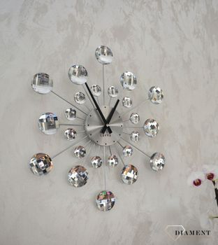 Zegar ścienny Lavvu z dużymi kryształkami 50 cm LAVVU ✓Zegary ścienne✓Zegar ścienny z kryształkami✓Nowoczesne zegary (1).JPG
