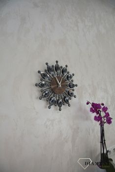 Zegar ścienny Lavvu z kryształkami 33 cm antracytowy LAVVU LCT1121✓Zegary ścienne✓Zegar ścienny z kryształkami (2).JPG