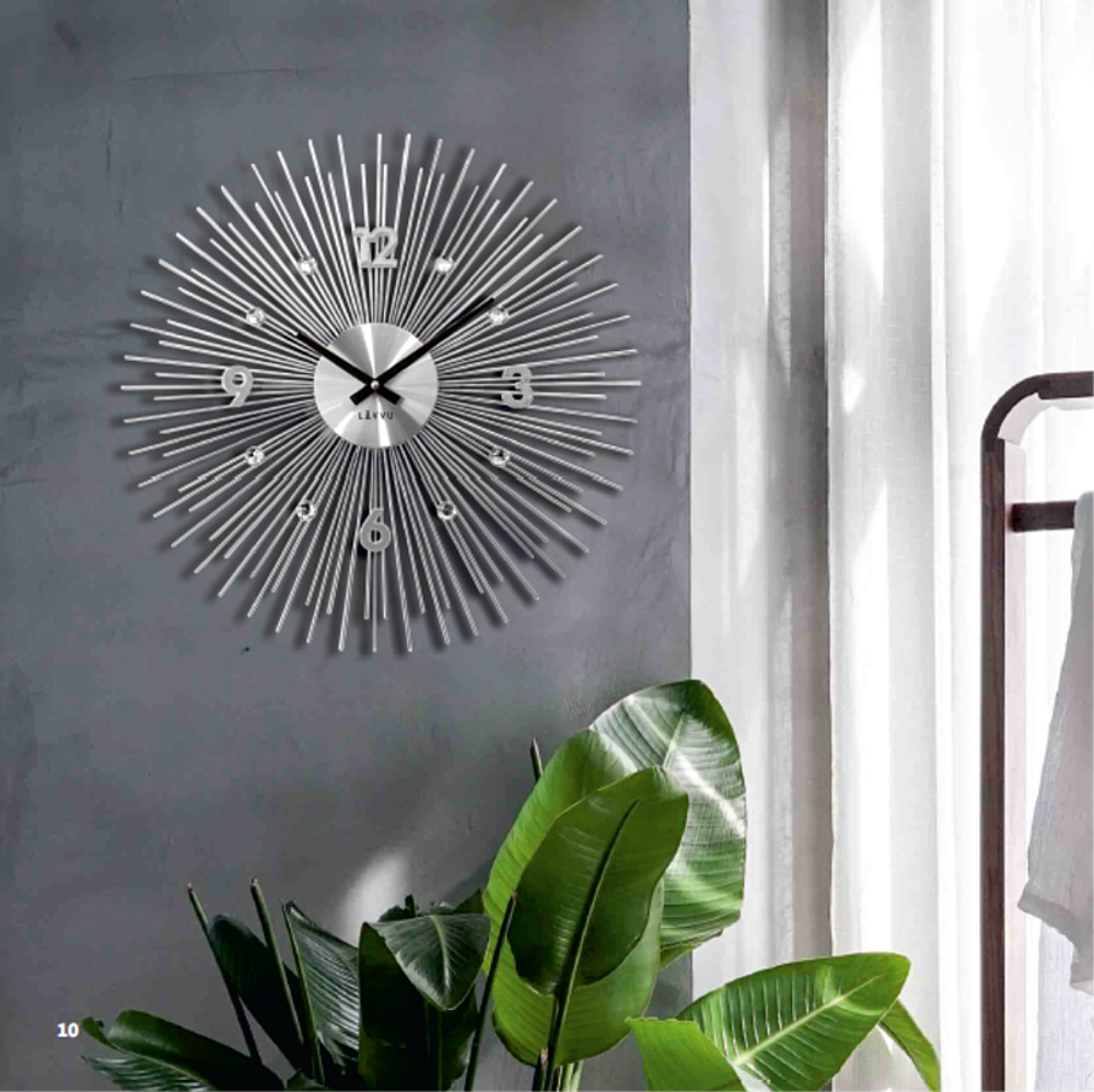 Zegar ścienny 49cm z kryształkami w kolorze Cristal Lavvu LCT1140.jpg