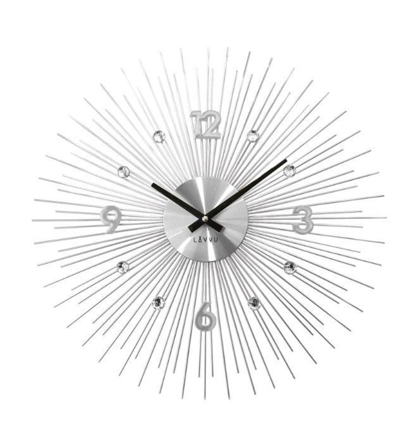 Zegar ścienny 49cm z kryształkami w kolorze Cristal Lavvu LCT1140.jpg