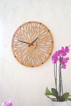 Zegar ścienny drewniany 50 cm Lavvu LCT1181 w okrągłym kształcie, o ażurowym wzorze. ✓Zegary ścienne✓Zegar ścienny nowoczesny (3).JPG