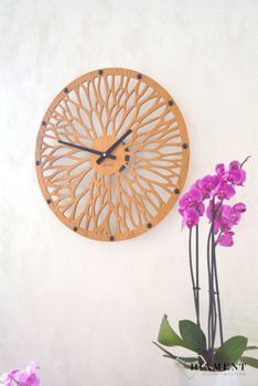 Zegar ścienny drewniany 50 cm Lavvu LCT1181 w okrągłym kształcie, o ażurowym wzorze. ✓Zegary ścienne✓Zegar ścienny nowoczesny (4).JPG