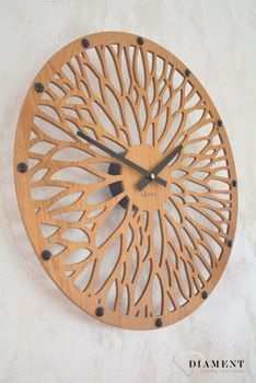 Zegar ścienny drewniany 50 cm Lavvu LCT1181 w okrągłym kształcie, o ażurowym wzorze. ✓Zegary ścienne✓Zegar ścienny nowoczesny (5).JPG