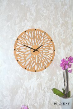 Zegar ścienny drewniany 50 cm Lavvu LCT1181 w okrągłym kształcie, o ażurowym wzorze. ✓Zegary ścienne✓Zegar ścienny nowoczesny (8).JPG