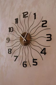 Zegar ścienny 49cm LAVVU  antracytowy LCT1222 ✅ Nowoczesny zegar na ścianę w kolorze antracytowym. Nowoczesny szary zegar (3).JPG