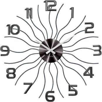 Zegar ścienny 49cm z kryształkami Cristal LAVVU  antracytowy LCT1222.jpg