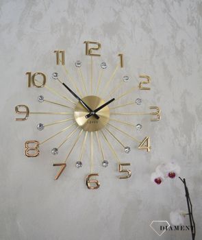 Zegar ścienny LAVVU CRYSTAL Sun LCT1231 ✅ Nowoczesny zegar na ścianę w kolorze złotym (6).JPG