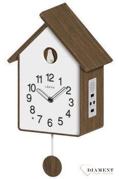Zegar ścienny drewniany domek z kukułką LCT4020.jpg