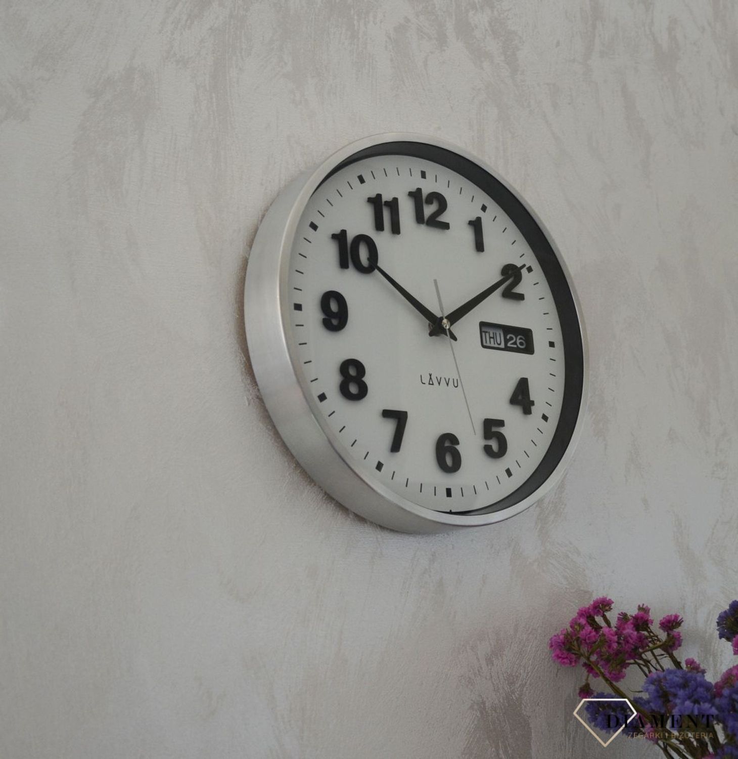 Zegar ścienny okrągły do salonu w metalowej obudowie LCT4050  (1).jpg