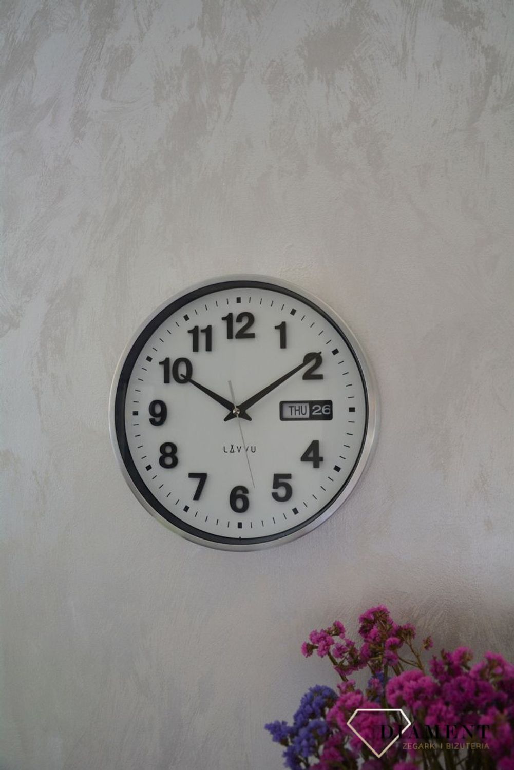Zegar ścienny okrągły do salonu w metalowej obudowie LCT4050  (1).jpg