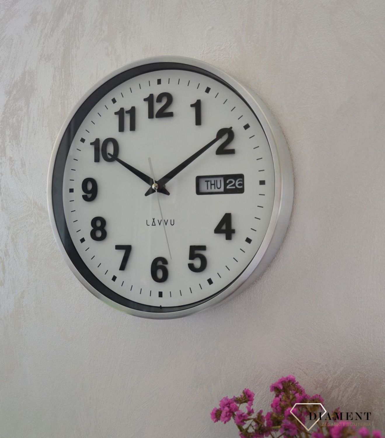 Zegar ścienny okrągły do salonu w metalowej obudowie LCT4050  (1).jpg