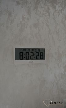 Zegar cyfrowy sterowany falą radiową LAVVU biały LCX0010 ✅ Zegar cyfrowy w białym kolorze w prostokątnej obudowie ✅ (14).JPG