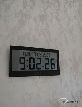 Zegar cyfrowy sterowany falą radiową LAVVU czarny LCX0011. ✅ Zegar cyfrowy w czarnym kolorze w prostokątnej obudowie ✅ (1).JPG